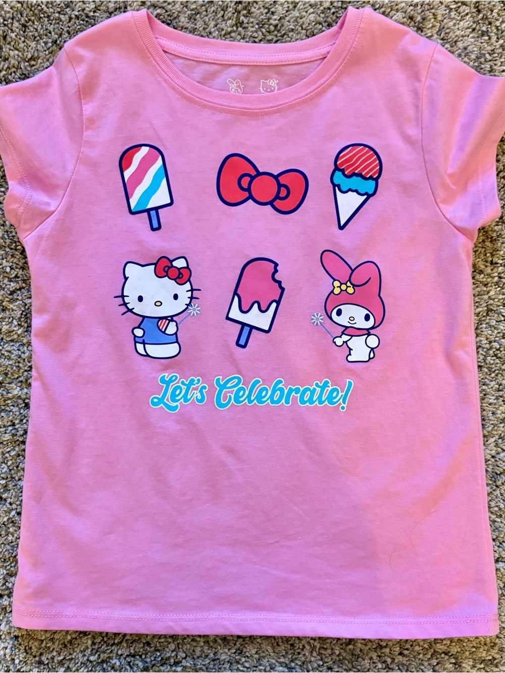 Hello Kitty Pink Graphic Ice Cream & Popsicle Tee